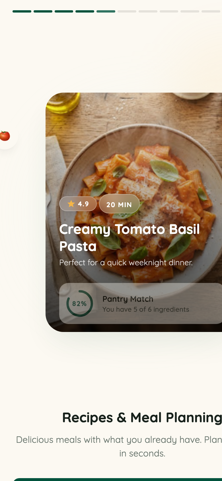 Fennby recipe screen
